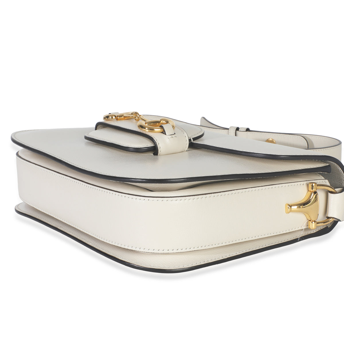 Gucci Mystic White Azalea Calfskin Horsebit Small 1955 Shoulder Bag Handbag clasp