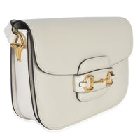 Gucci Mystic White Azalea Calfskin Horsebit Small 1955 Shoulder Bag Handbag pv
