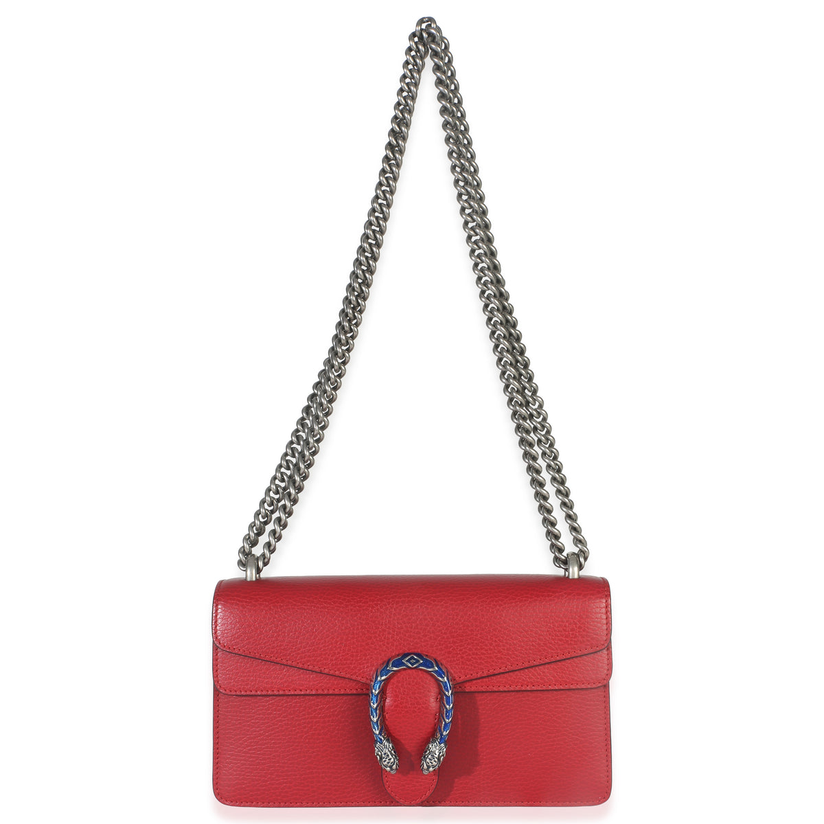 Gucci Red Pebbled Calfskin Small Dionysus Shoulder Bag Handbag av