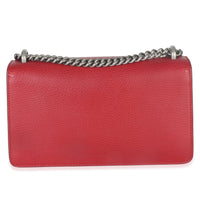 Gucci Red Pebbled Calfskin Small Dionysus Shoulder Bag Handbag bv