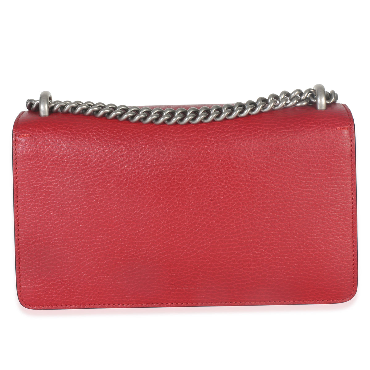 Gucci Red Pebbled Calfskin Small Dionysus Shoulder Bag Handbag bv