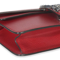 Gucci Red Pebbled Calfskin Small Dionysus Shoulder Bag Handbag clasp