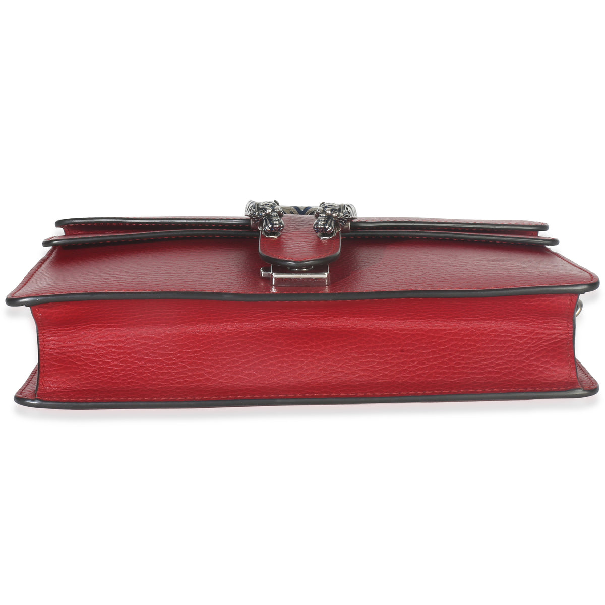 Gucci Red Pebbled Calfskin Small Dionysus Shoulder Bag Handbag stamp