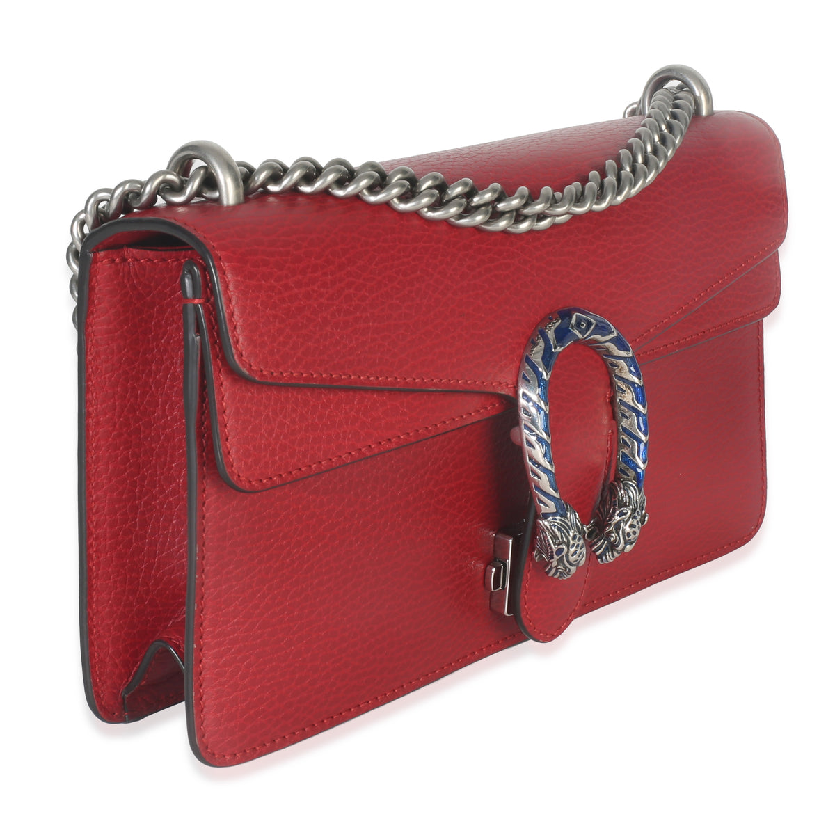 Red Pebbled Calfskin Small Dionysus Shoulder Bag