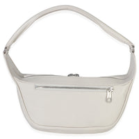 Balenciaga White Distressed Calfskin Medium Raver Shoulder Bag Handbag bv