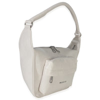 Balenciaga White Distressed Calfskin Medium Raver Shoulder Bag Handbag pv