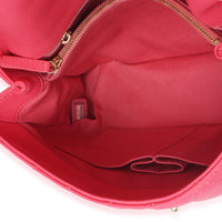 Pink Quilted Caviar Medium Coco Top Handle Flap Handbag