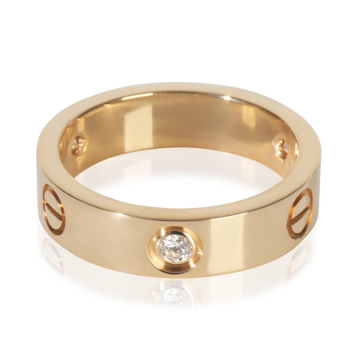 Yellow Gold Diamond Love Ring