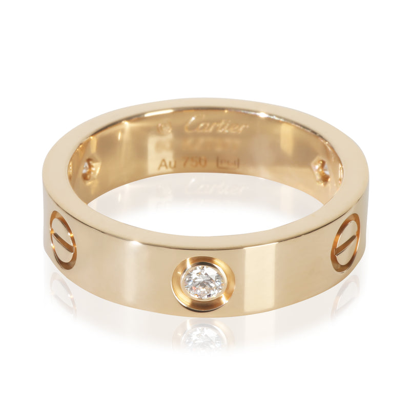 Yellow Gold Diamond Love Ring