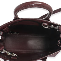 Saint Laurent Bordeaux Crocodile Embossed Calfskin Nano Sac De Jour Handbag av
