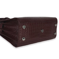 Saint Laurent Bordeaux Crocodile Embossed Calfskin Nano Sac De Jour Handbag box