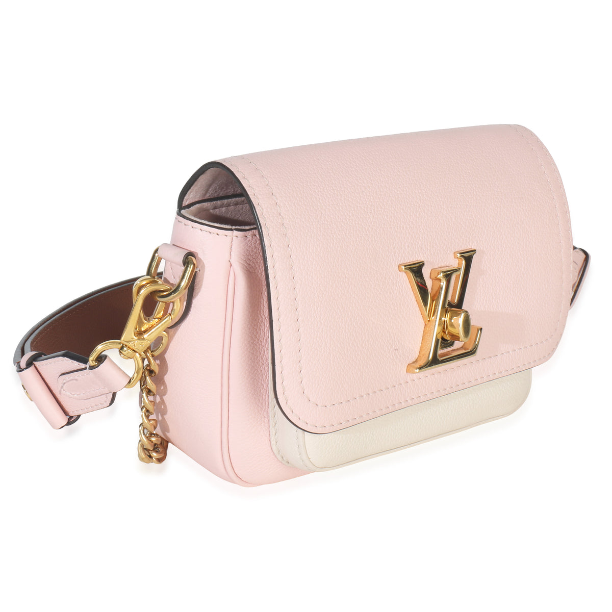 Rose Water Grained Calfskin Lockme Tender