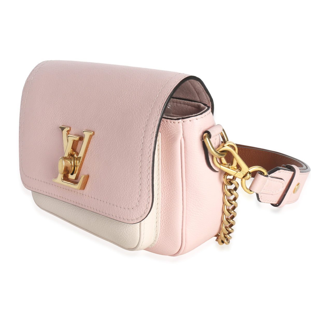 Rose Water Grained Calfskin Lockme Tender
