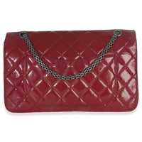 Chanel Red Crinkled Quilted Patent 2.55 Reissue 227 Flap Bag Handbag bv