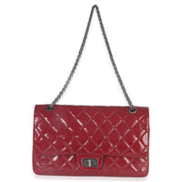 Red Crinkled Quilted Patent 2.55 Reissue 227 Flap Bag