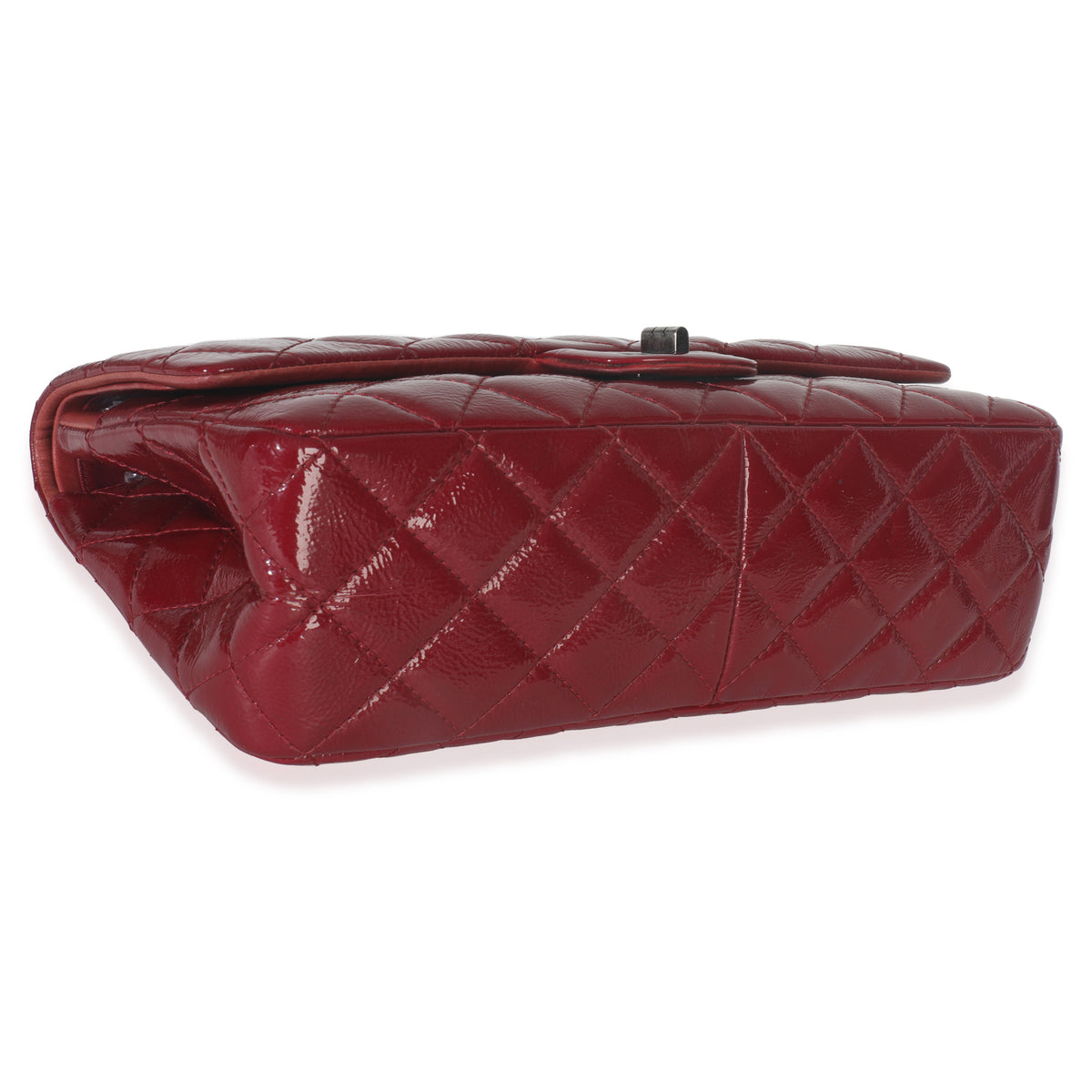Red Crinkled Quilted Patent 2.55 Reissue 227 Flap Bag