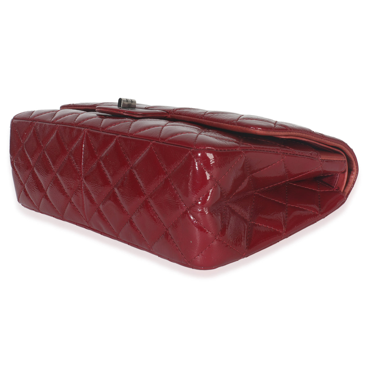 Red Crinkled Quilted Patent 2.55 Reissue 227 Flap Bag