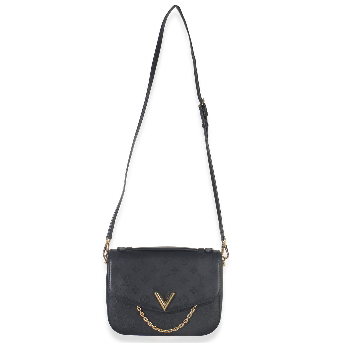 Louis Vuitton Black Monogram Calfskin Very Messenger Bag Handbag av