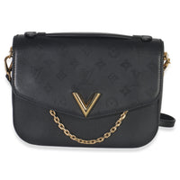 Louis Vuitton Black Monogram Calfskin Very Messenger Bag Handbag fv