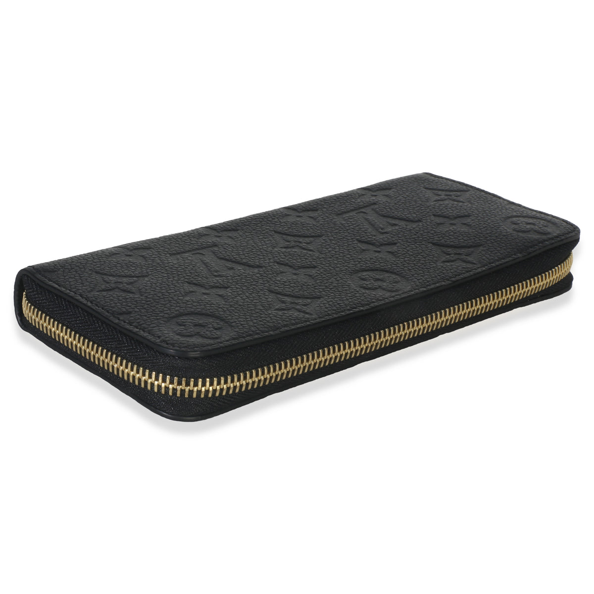 Louis Vuitton Black Monogram Empreinte Clemence Wallet Wallet clasp