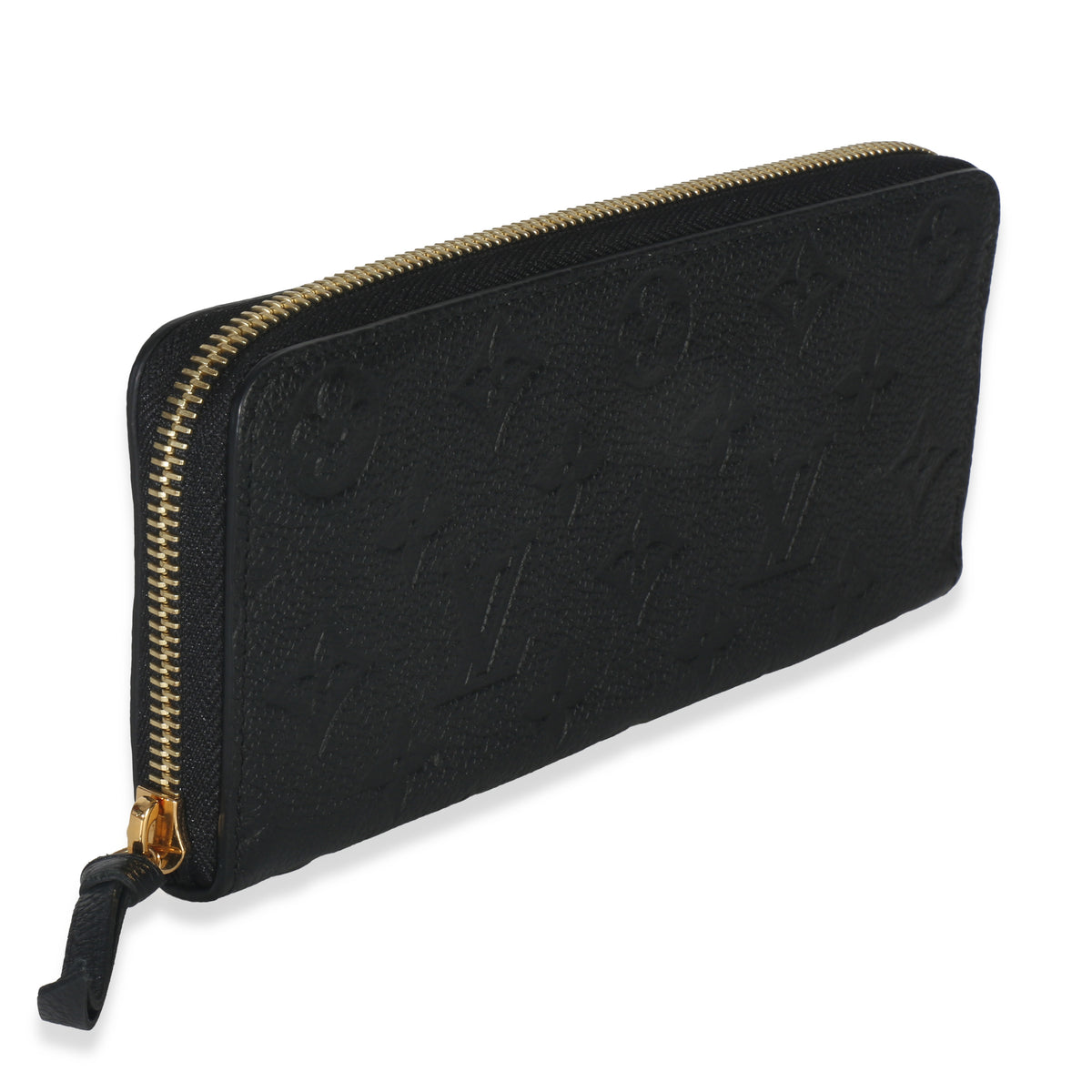 Louis Vuitton Black Monogram Empreinte Clemence Wallet Wallet sv