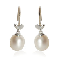 Tiffany & Co. Sterling Silver Pearl Olive Leaf Earrings fv