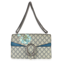 Blue Beige GG Supreme Canvas Blooms Small Dionysus Bag