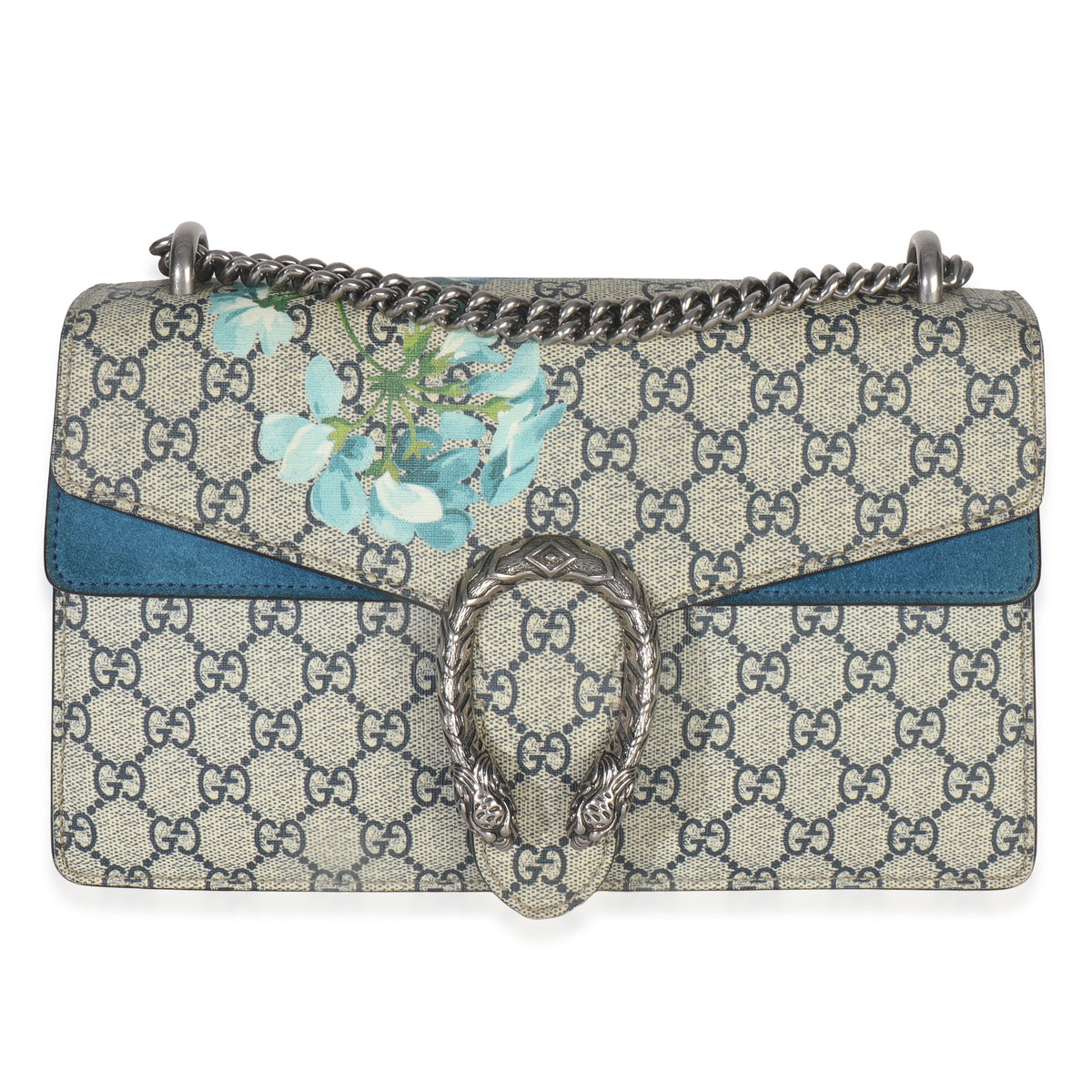 Blue Beige GG Supreme Canvas Blooms Small Dionysus Bag