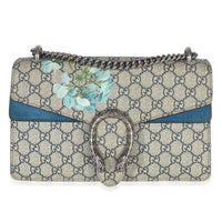 Blue Beige GG Supreme Canvas Blooms Small Dionysus Bag