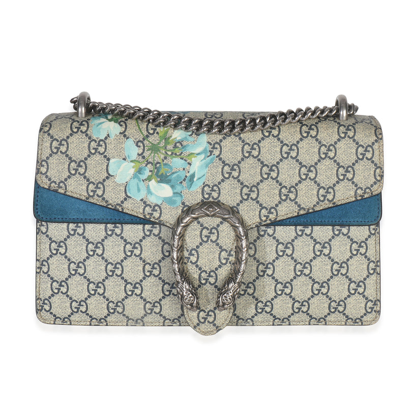 Blue Beige GG Supreme Canvas Blooms Small Dionysus Bag