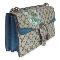 Blue Beige GG Supreme Canvas Blooms Small Dionysus Bag