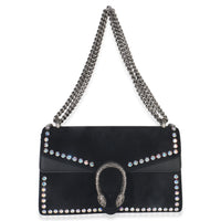 Gucci Black Suede Crystal Small Dionysus Shoulder Bag Handbag av