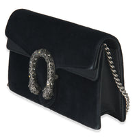 Gucci Black Velvet Super Mini Dionysus Chain Bag Handbag sv