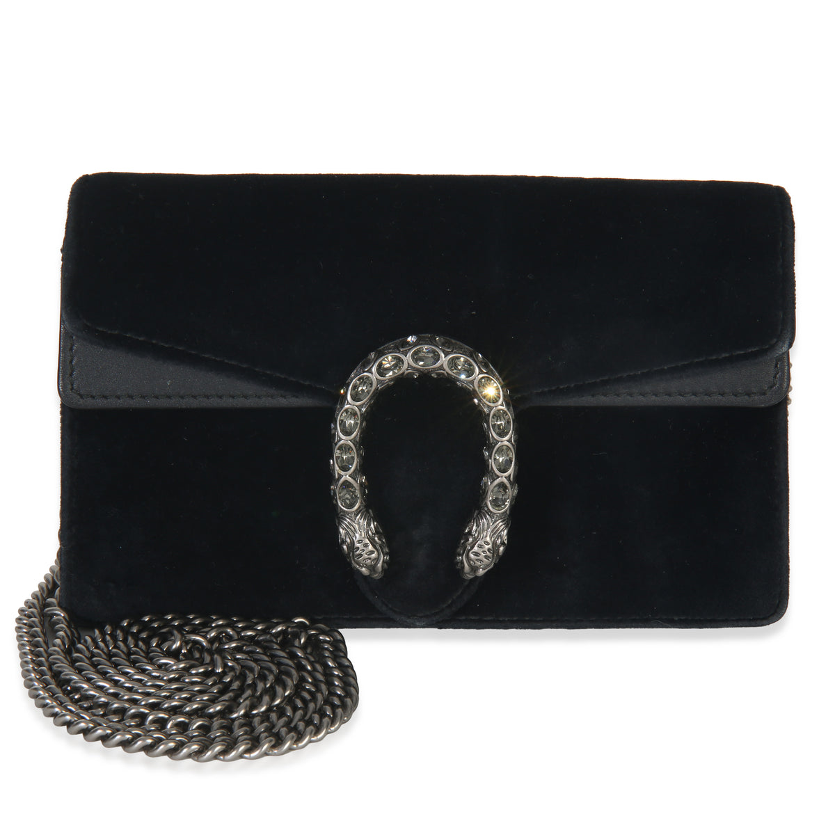 Black Velvet Super Mini Dionysus Chain Bag