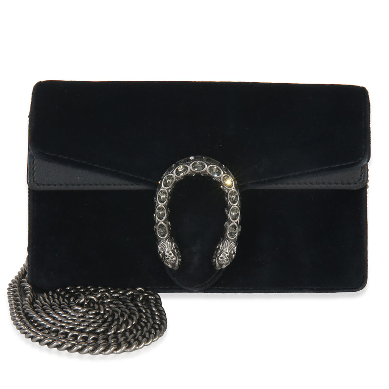 Black Velvet Super Mini Dionysus Chain Bag