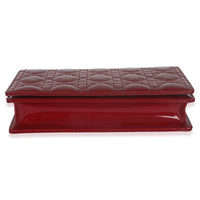 Red Patent Cannage Lady Dior Chain Pouch