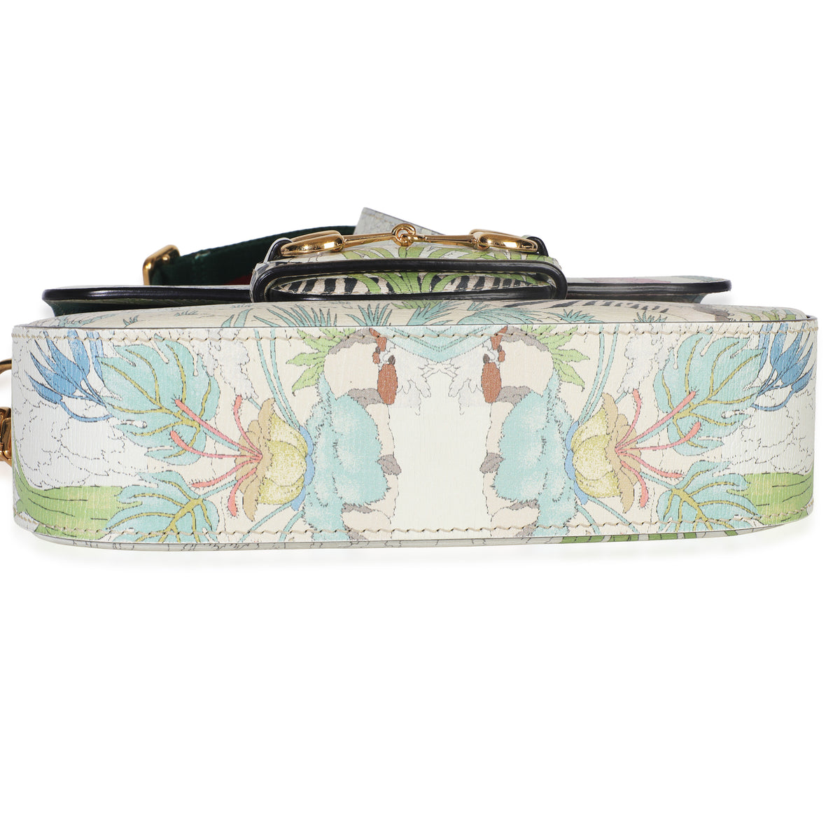Gucci Multicolor New Shanghai Tiger Savanah Web Mini Horsebit 1955 Shoulder Bag Handbag stamp