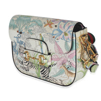 Gucci Multicolor New Shanghai Tiger Savanah Web Mini Horsebit 1955 Shoulder Bag Handbag sv