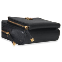 Christian Dior Black Grained Calfskin Caro Double Pouch Handbag box