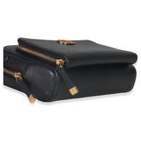 Christian Dior Black Grained Calfskin Caro Double Pouch Handbag box