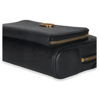 Christian Dior Black Grained Calfskin Caro Double Pouch Handbag clasp