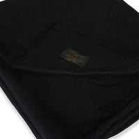 Black Silk Wool Monogram Shine Shawl