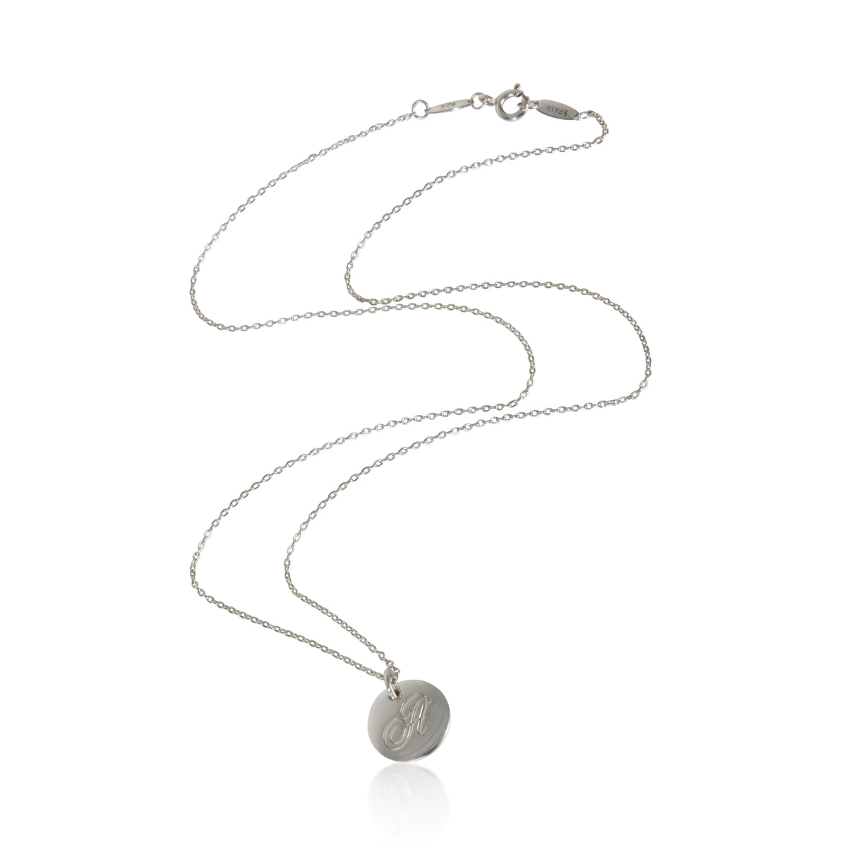 Sterling Silver  Notes Initial A Pendant