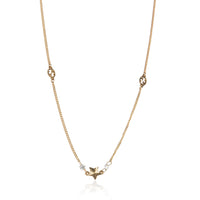 Yellow Gold Diamond Interlocking GG Star Necklace
