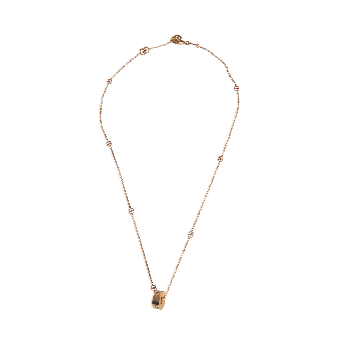 Gucci Rose Gold  Icon GG Star Necklace pv