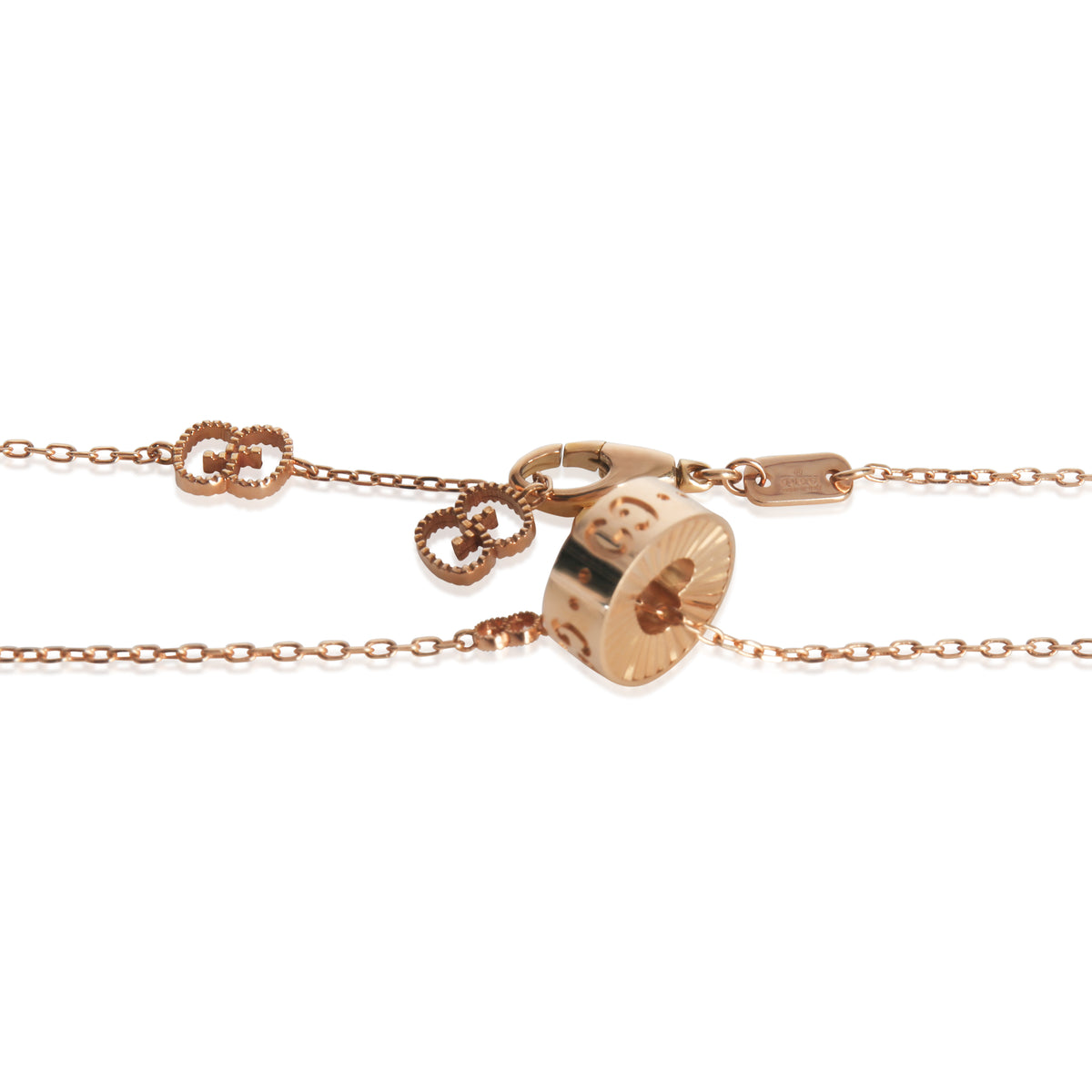 Gucci Rose Gold  Icon GG Star Necklace sv