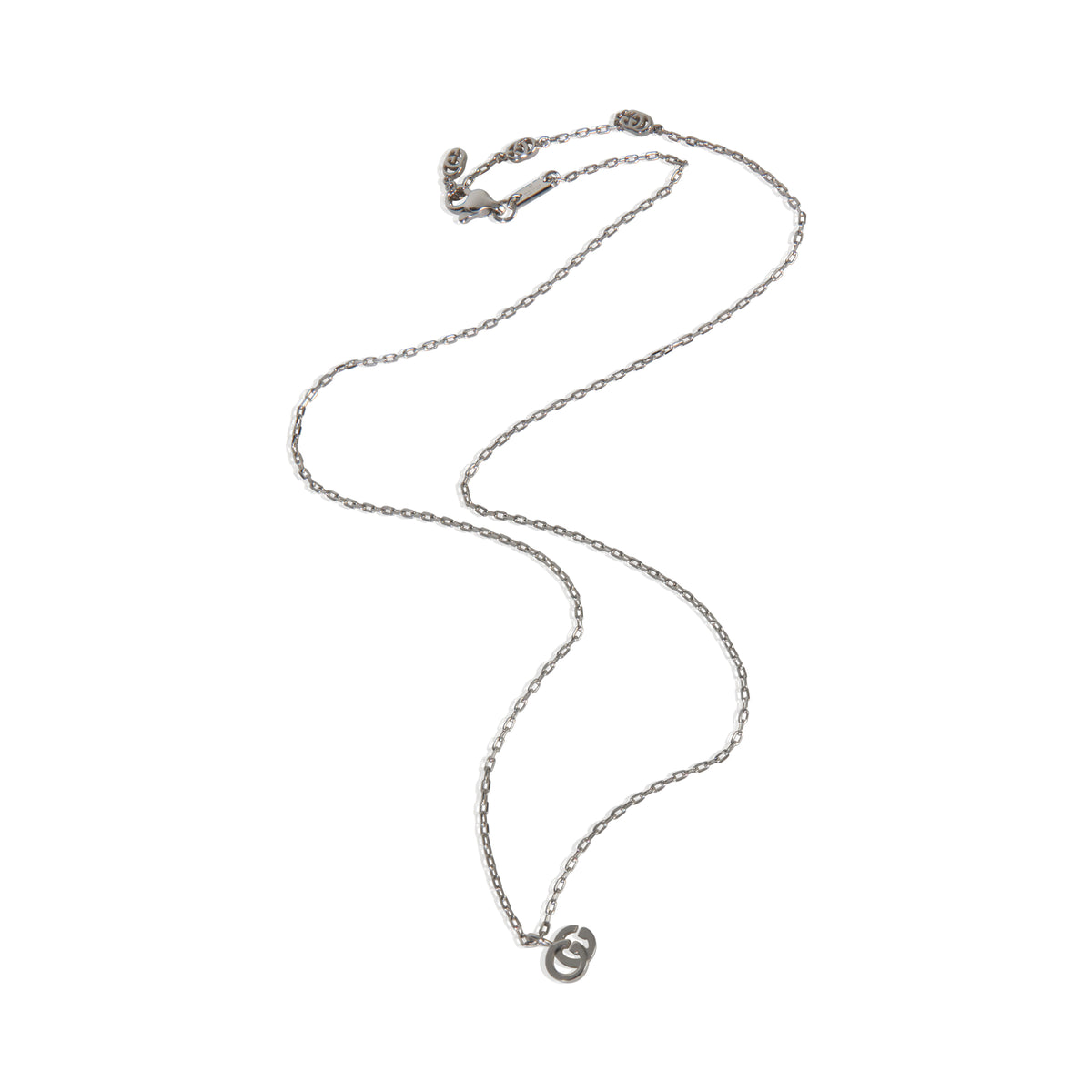 White Gold  GG Marmont Necklace