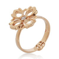 Rose Gold Diamond Flora Flower Ring