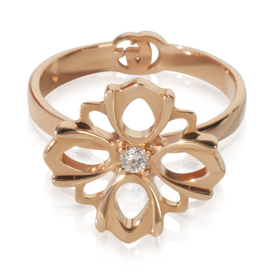 Rose Gold Diamond Flora Flower Ring
