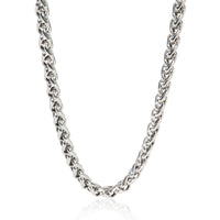 Yellow Gold & Sterling Silver  Wheat Chain Necklace